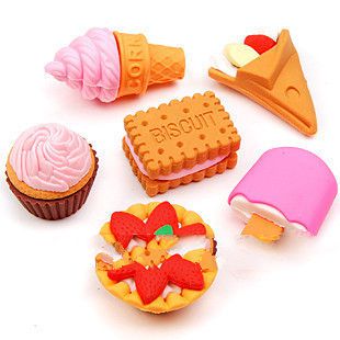 Min order $10 free shipping Cartoon Fruit Eraser/ Novelty eraser / Rubber Eraser/ kids Gifts food sh