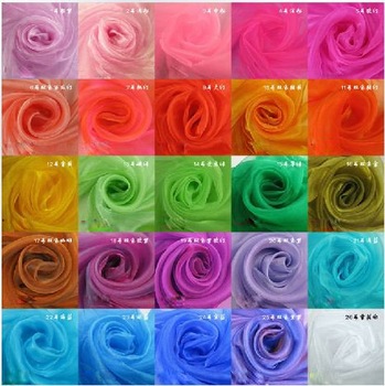 Min.order is 4 meters,150cm Width Soft Crystal Shining Organza fabric wedding party decoration fabri