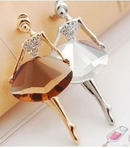MinOrder$10(mix order)Free Shipping!Korean version of ballet girl fashion Brooches