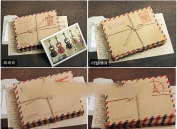 Mini Fashion Creative Mini Stationery Korean Kraft Vintage Envelope/Gift Envelop-4designs Free shipp