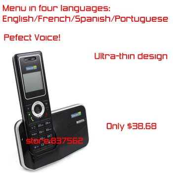 New 2013 cordless phone in home , dect 6.0 wireless phone  telephone,  perfect voice. Four language 