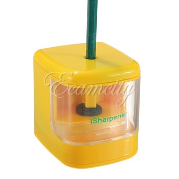 New AUTO Automatic Desktop Electric Colorful Pencil Sharpener Cutter Knife Flash LED Light USB/Batte