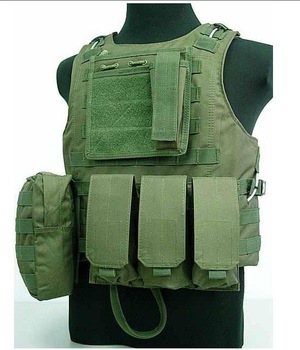 New Airsoft Molle Combat Assault Plate Carrier Vest OD 50095 free ship