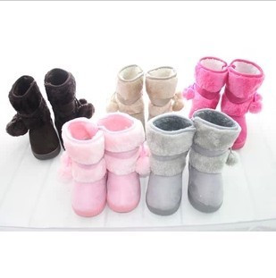 New Arrival Ball Princess Snow Boots Female For Kids Girls,Cheap Medium-leg Children Winter Shoes, 1