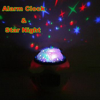 New Arrival  Color Change Star Sky Digital Projection Alarm Clock Backlight Music Projector