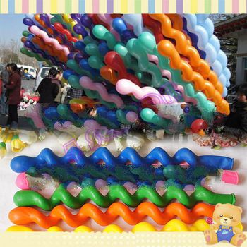 New Fashion 50Pcs/Pack Giant  Rubber Helium Spiral Latex Balloons Wedding Birthday Party Decoration 