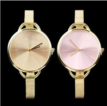 New Fashion Contracted K Style Brand Watch.Gold Luxury Watch with Dazzling Large Dial Gracile Strap.