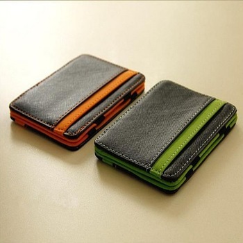 New Hot Magic creative Money CLIP Leather Wallet ID Bag Cash Holder Credit Card Cover Case