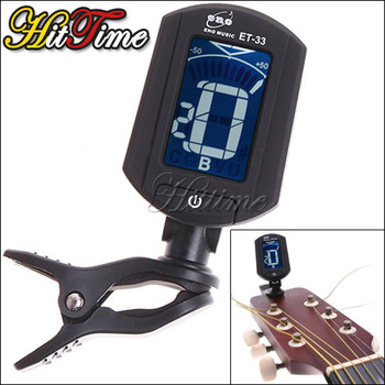 New LCD ENO ET33 Mini Clip On Digital Chromatic Guitar Bass Violin Ukulele Tuner [22801|01|01]