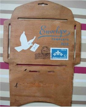 New wooden envelope template Manual stencil mould make envenlops19.7 * 28cm