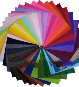SPECIAL OFFER 42 MIX COLOR Felt Fabric Polyester DIY felt fabric non-woven 30CM X 30CM free shipping