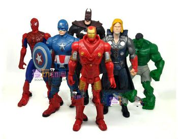 The Avengers 5" Captain America Wolverine Thor Spiderman Batman 14cm Action Figures Toy 6 pcs/l