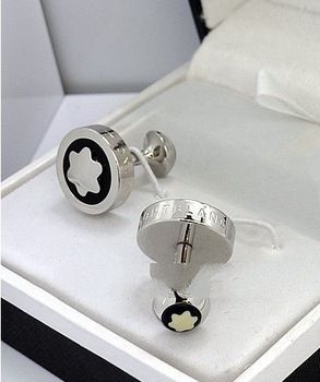 The new classic LOGO black flower crystal fashion cufflinks cuff nails NO. 6 free shipping