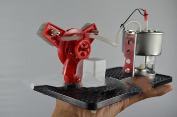 V-twin Steam Engine Generator Education Toy Kits Electricity