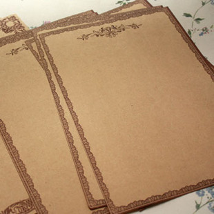 cowhide paper letter pad fashion box vintage letter pad free air mail