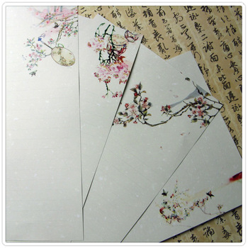 dimmish plum blossom letter peper elegant  style high quality  romantic love 4pcs/set