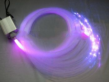 free shipping 1.0 mm fiber  optic star ceiling kit , 200 pcs   plastic fiber 2m long  +5W RGB light 