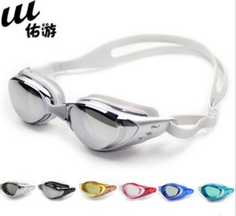free shipping 2013 Plating myopia box the water fog Naples eye plain swimming goggles b835 dy