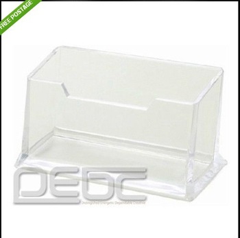 free shipping Clear Acrylic Business Card Holder Display Stand Desk Desktop Countertop New