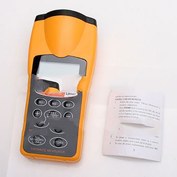free shipping LCD Ultrasonic Laser Pointer + Distance Measurer 60FT #8284