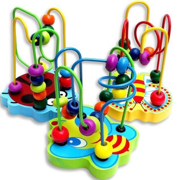free shipping,Mini animal track rail maze,small around beads, fancy toy animals pearl educational wo