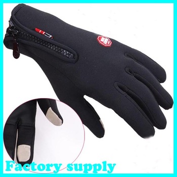 free shipping man winter sport windstopper waterproof ski gloves black -30 warm riding gloves snowbo