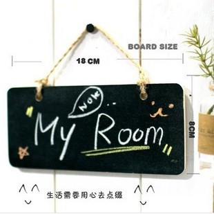 freeshipping mini hanging wooden blackboard message board for the roon shop!