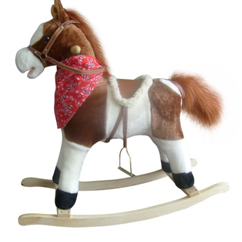 hot selling Free shipping cost Toy rocking horse trojan denim 32 harmony music flash 70cm