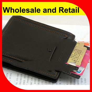 hot selling leather men brand wallet and purse with removable card slots ZCA609
