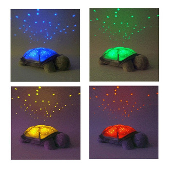 kids toy Night Light Turtle lamp Light musical music play sleep  star sky projector lamps 4color/ 4s
