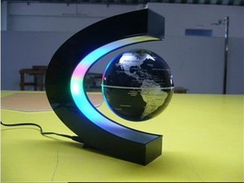 led electronic led light wireless power magnetic levitation floating world map 3 inch antigravity gl