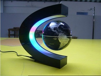 led electronic led light wireless power magnetic levitation floating world map 3 inch antigravity gl
