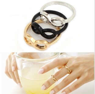 min order $10 (mixed order) Fashion jewelry Infinity symbol finger ring mix color free shipping R02W