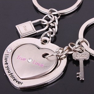 min order $10 (mixed order) Lovely couple key chain CHARM key chains free shipping TB-39