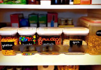 reusable canister jar chalkboard sticker organizer label Rectangles Set =24pieces,5.5*9cm /piece, wi