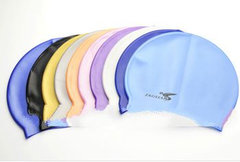 solid color swimming cap silicone hats water-proof 100% brand new Adult 9 colors