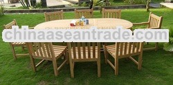 Set Oval Extending Table & Java Chair