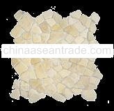 Interlock Mosaic Stone Tile Yellow sandstone