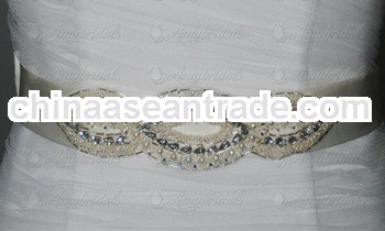 027 Beautiful Crystal Heavily Beaded Belt With Rhinestones for Wedding dresses