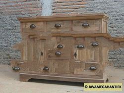 Antique Cabinet 2 Doors & 6 Drawers - Teak Cabinet