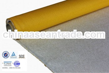 0.4mm 490gr yellow silicone coated fiberglass thermal curtain fabric