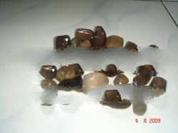 white and smoky topaz rough