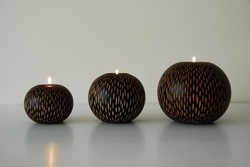 Wooden candleholder