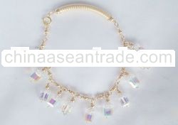 chain Bracelet with square swarovski