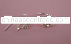 EWFMN09 - 925 Sterling Silver French Ear Hooks with Fancy Cluster Top