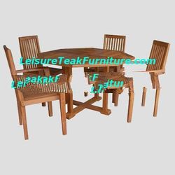 Bistro set table chairs teak garden furniture