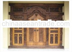 TEAK gebyok Ethnic Style, Full Door Model Carving.