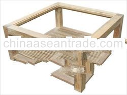 Home Decorative Modern Squre Solid Teak Wood Coffee Table