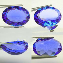 11 cts Huge Oval (18x13 mm) Lab Simulated Cornflower Blue Sapphire AAA