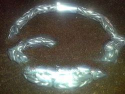 Sterling Silver Bracelet with handmade carving